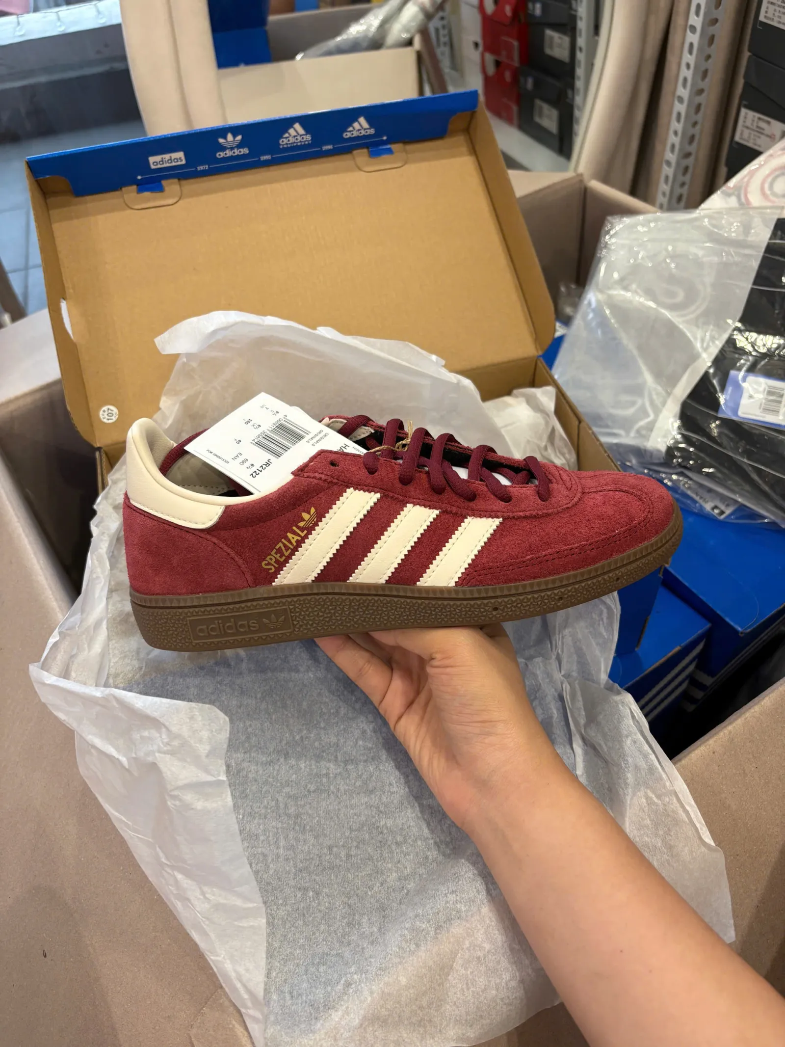 Adidas Handball Spezial "Noble Maroon" Gum (JR2122)