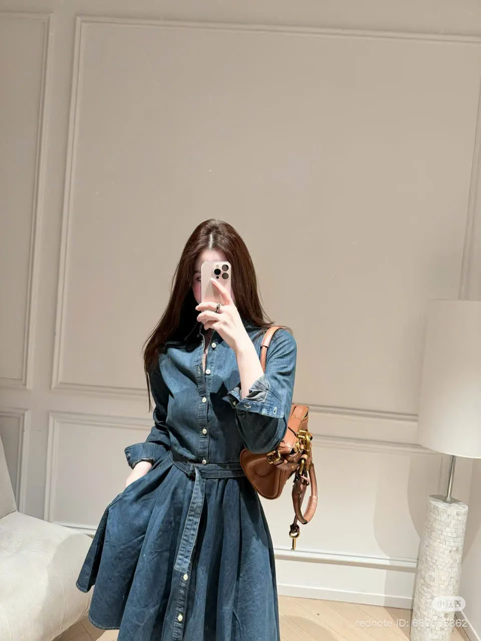 (Bill Macys) Ralph Lauren Big Girls Belted Chambray Shirtdress
