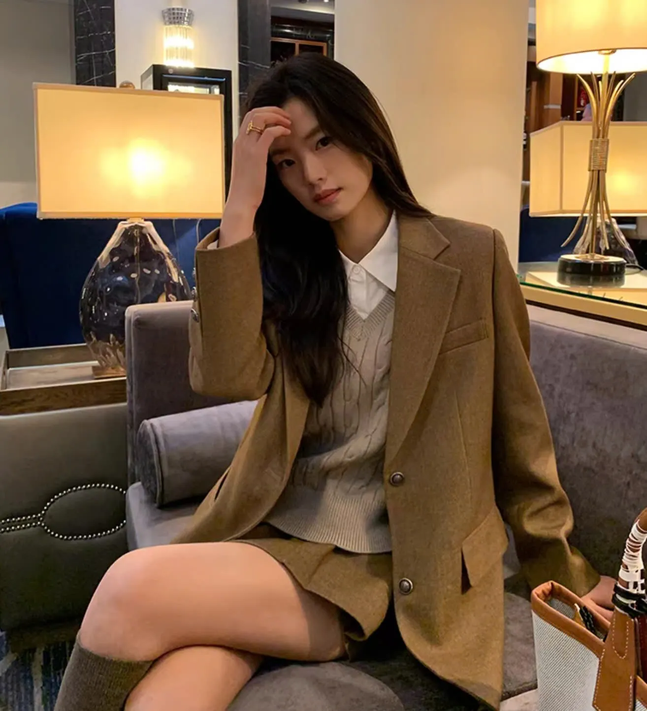 Set Blazer Dạ Pusumede