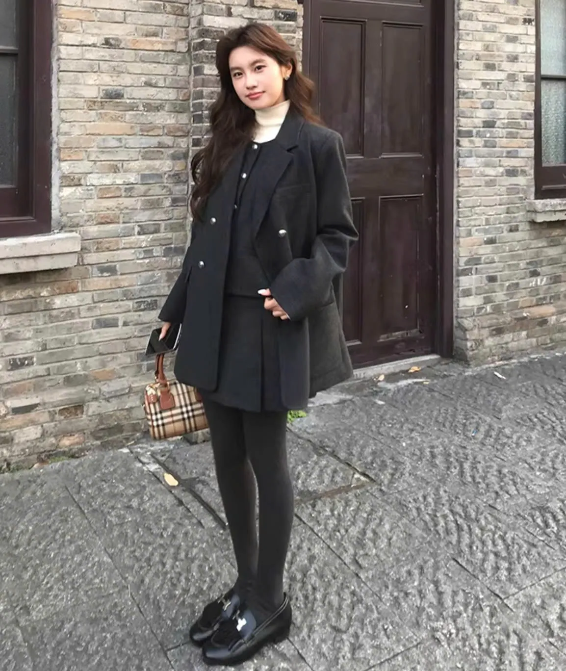 Set Dạ Lông Cừu Mulvan (Blazer + Chân váy)