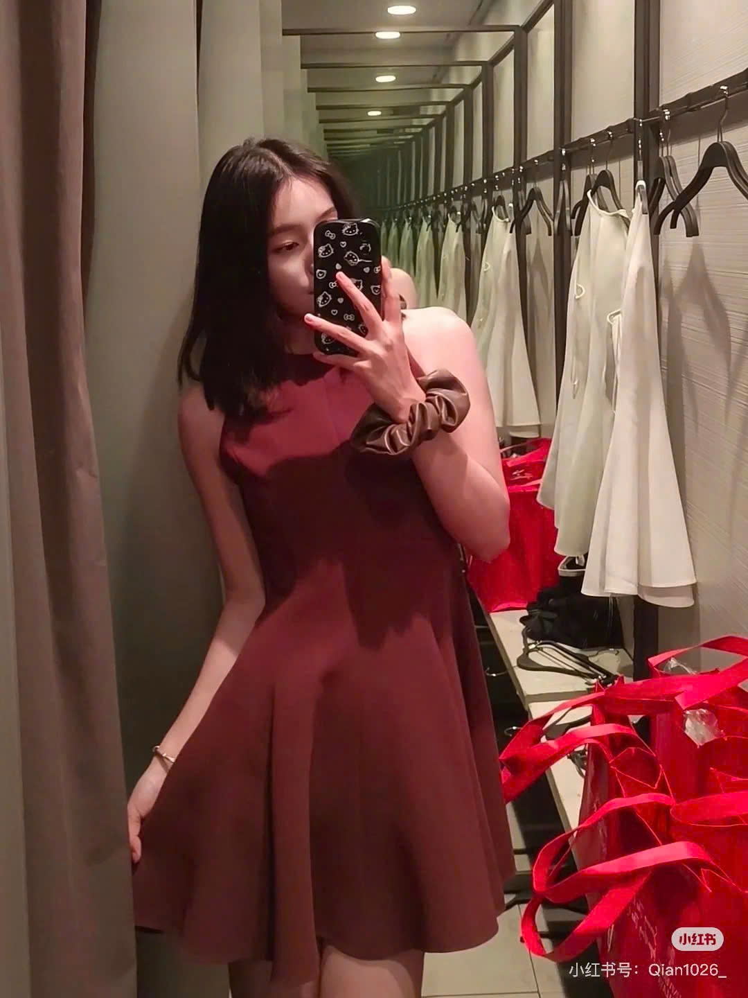 (Thanh Lý) Váy Zara Halter Brown Red